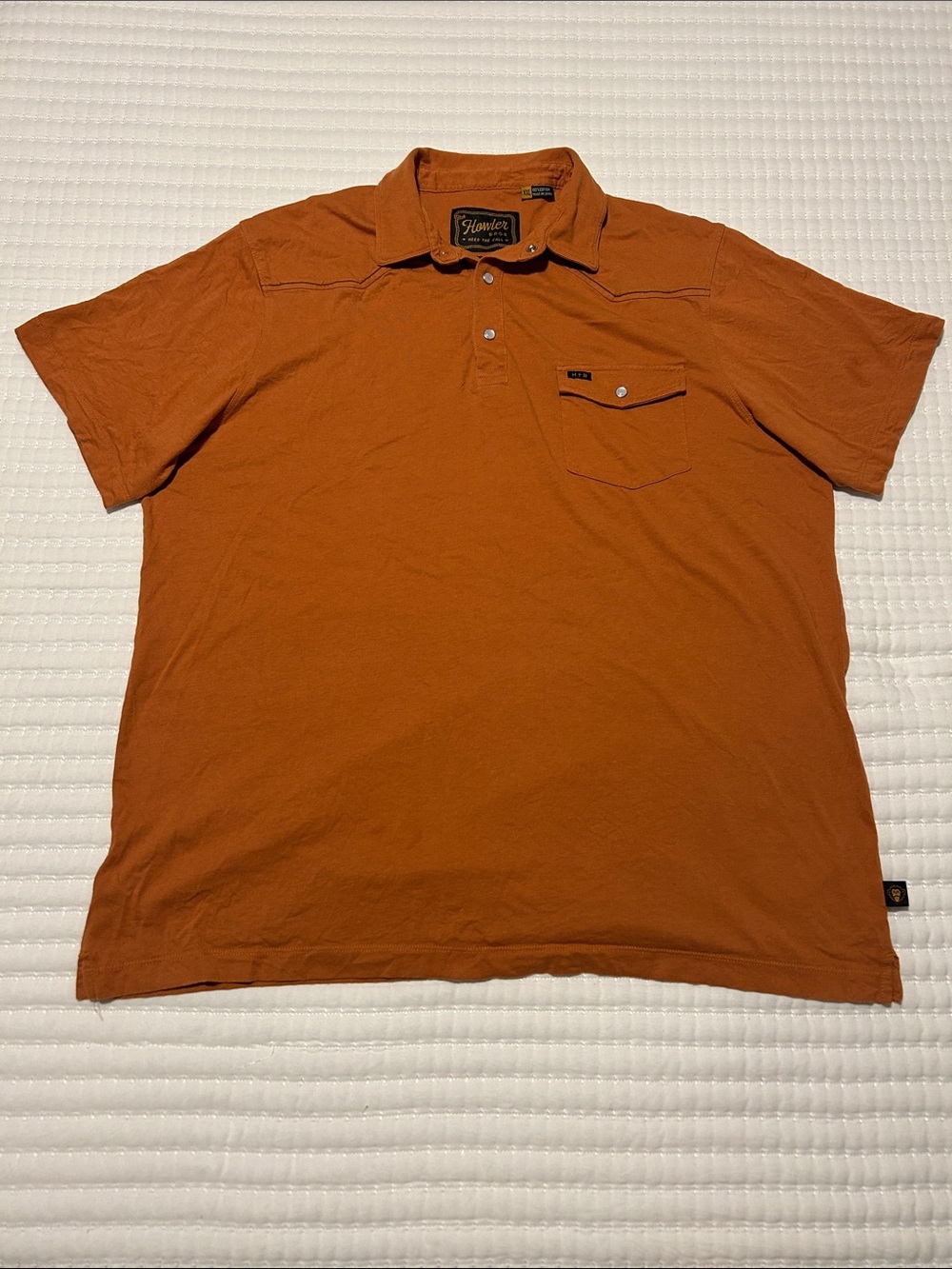 Howler Brothers Men's Rust Orange Short-Sleeve Polo XXL